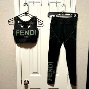 NWOT- 2 piece Fendi sports set a bra tank and pants size small /medium